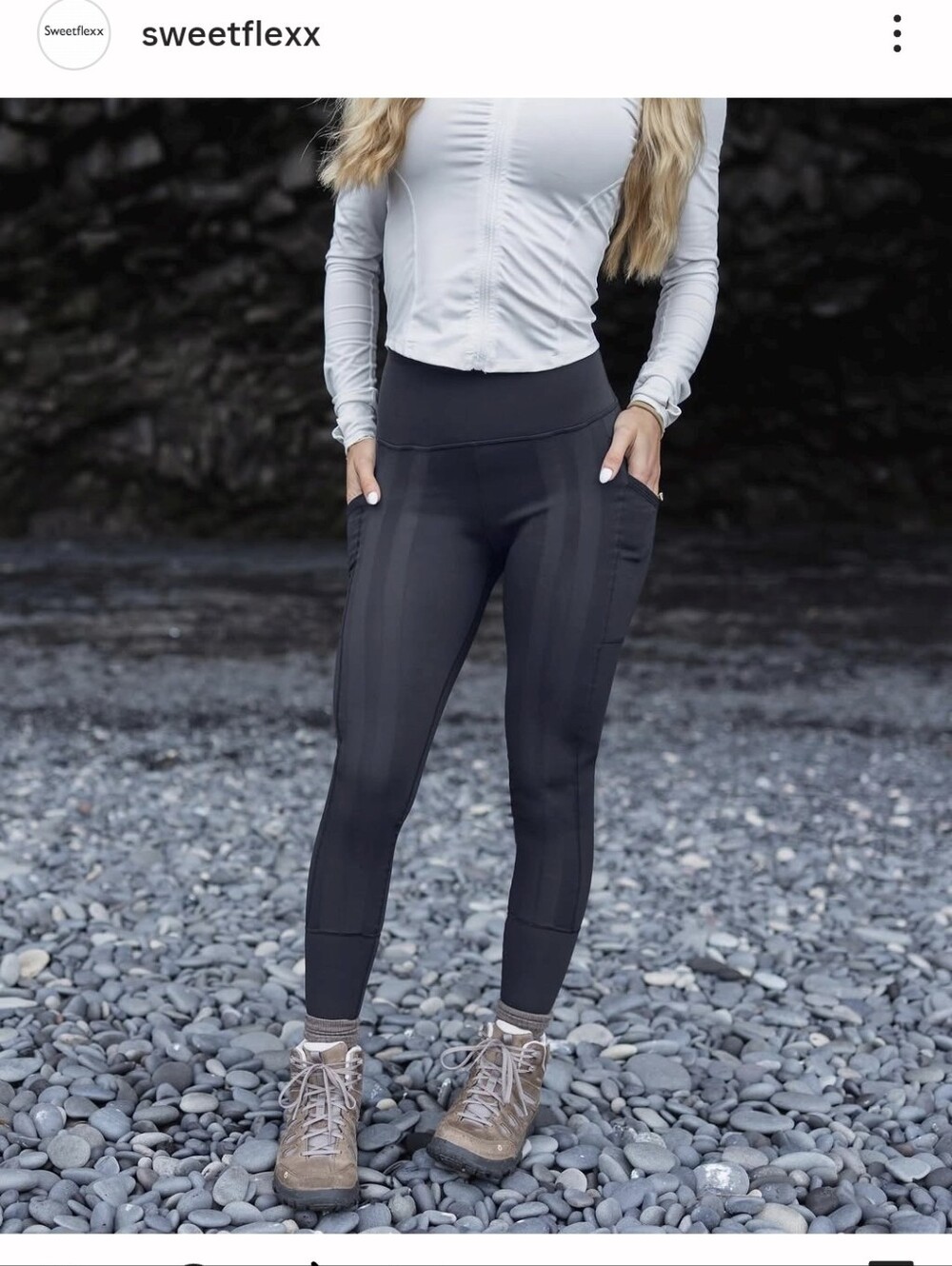 Sweetflexx Black  ResistanceActive Leggings with Pockets Sz.8 NWT